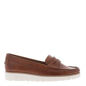 Carl Scarpa Lucentia Tan Leather Wedge Loafers